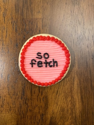 Mean Girls party buttercream iced sugar cookies