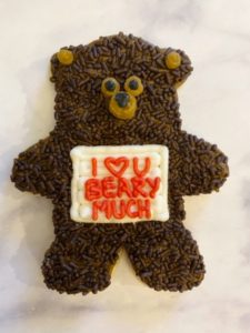 Teddy Bear Valentine Cookies