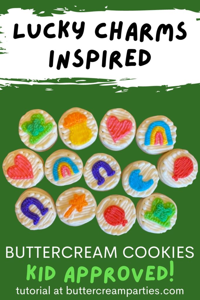 Saint Patrick's Day Cookies Buttercream Lucky Charms Cookies