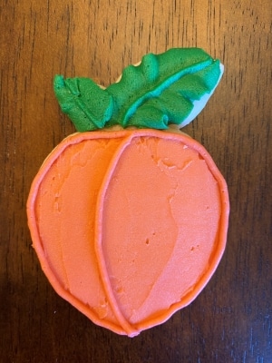 Cute Peach Decorated Cookies for a Sweet as a Peach Baby Shower