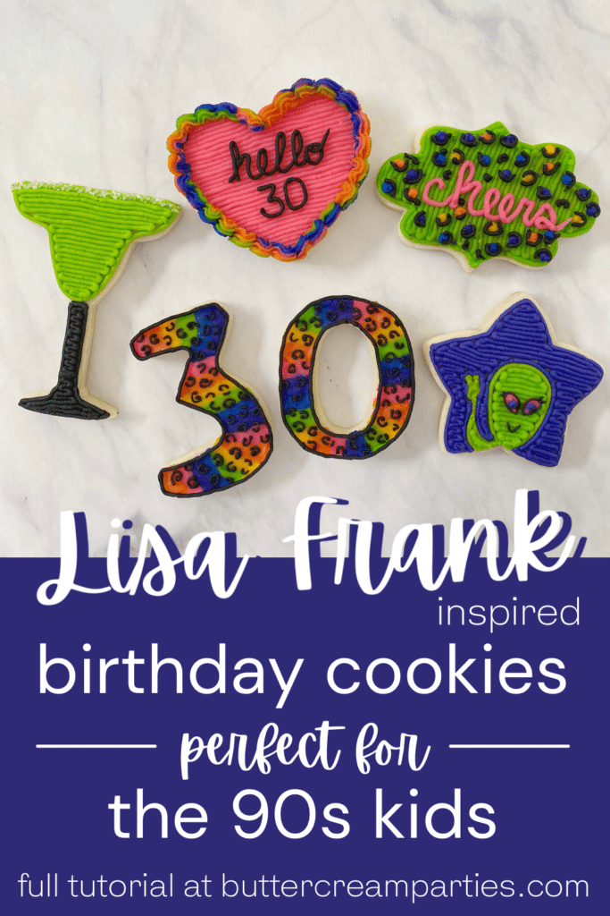 How to Decorate Lisa Frank Cookies for a 30th Birthday Idea