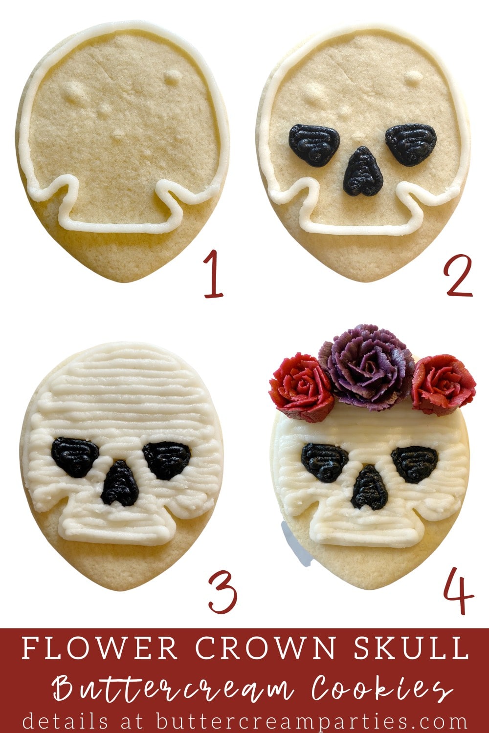 Sugar Skull Decorated Cookies