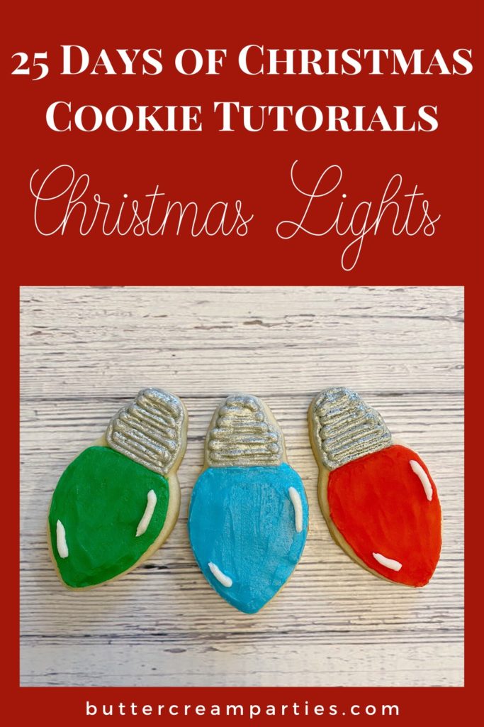 shiny Christmas light bulb cookies