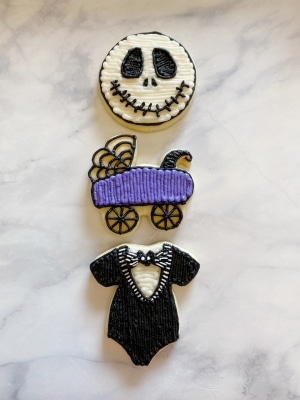 nightmare before christmas baby shower cookies