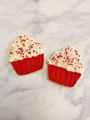 cupcake decorated cookies