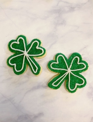 buttercream shamrock cookies