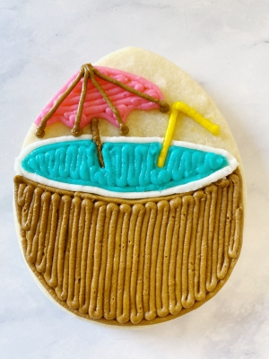 tropical drink cookies with buttercream frosting