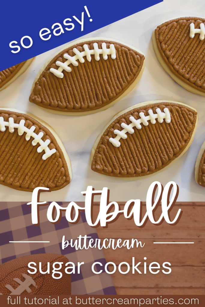how to decorate football sugar cookies for an easy tailgate dessert