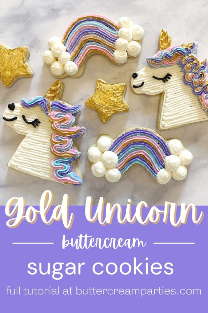 How to make unicorn cookies with buttercream icing