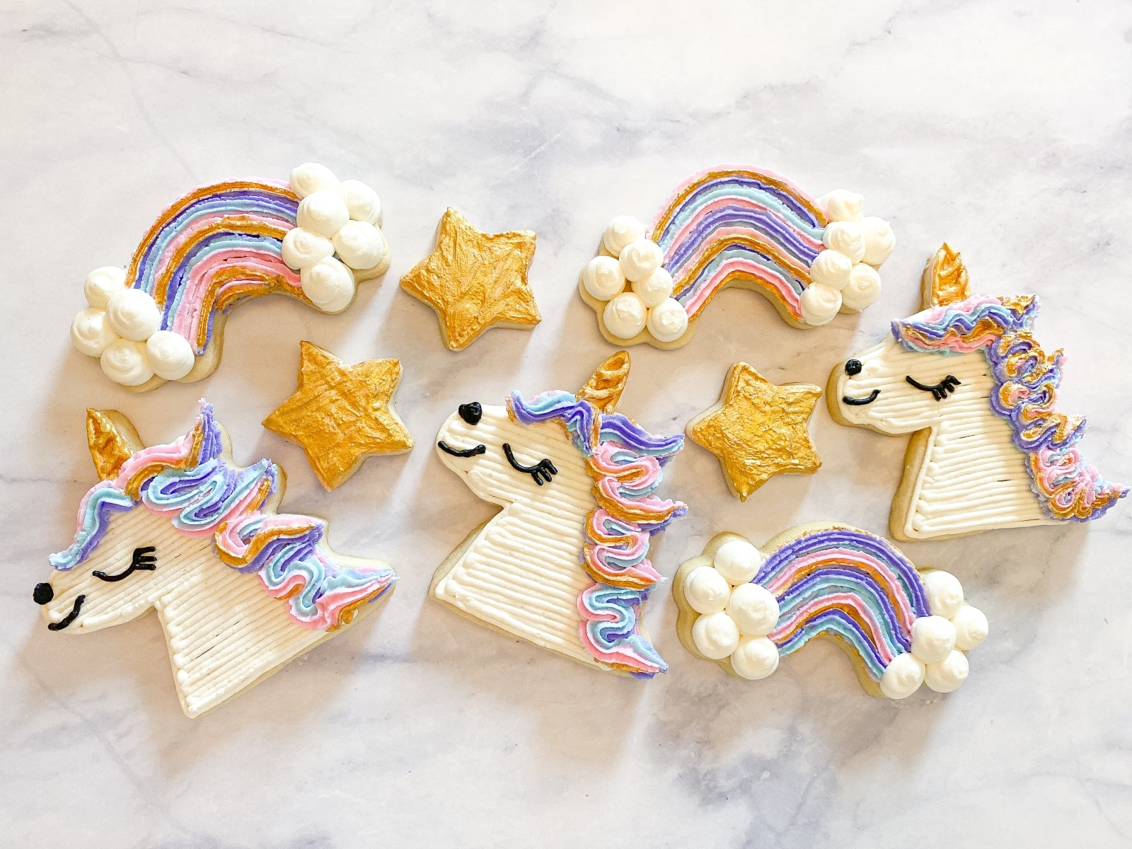 how to make unicorn sugar cookies with buttercream frosting