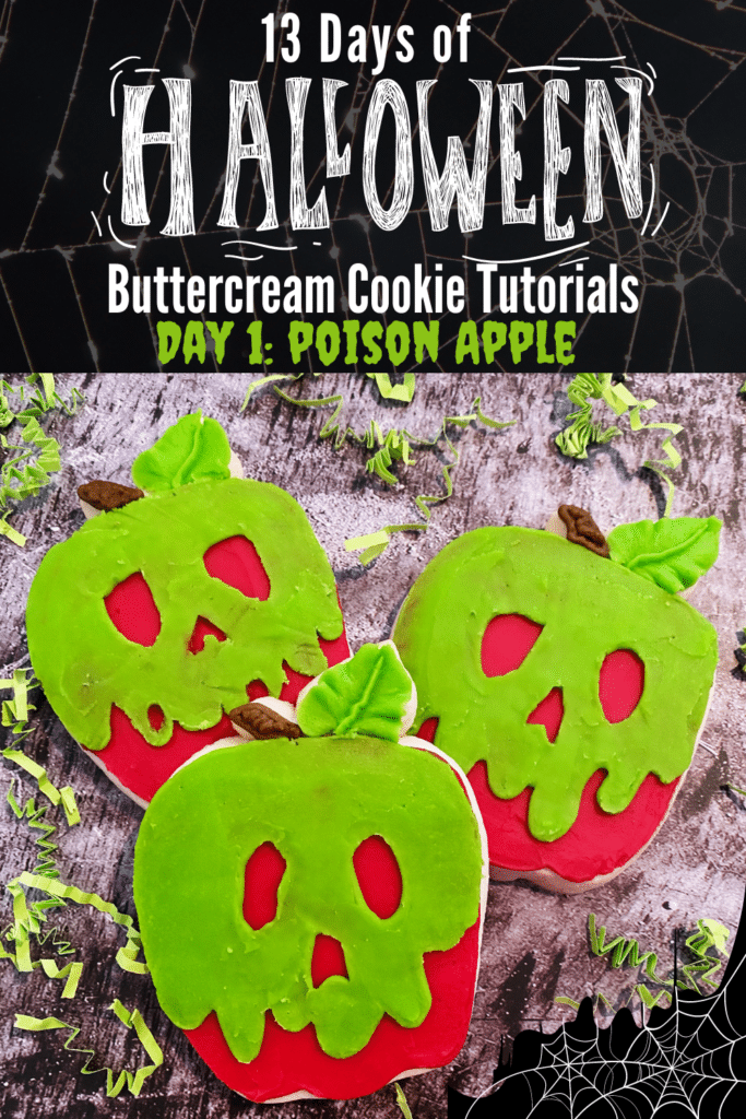 how to decorate poison apple cookies