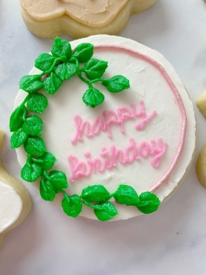 happy birthday houseplant cookie