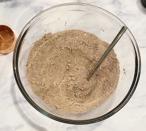 dry mix ingredients in a bowl