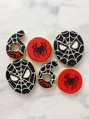 how to make spider-man cookies for black spider-man birthday party
