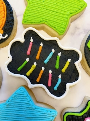 birthday candle glow party cookies