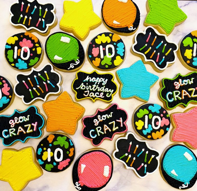 How to Make Fun Glow Party Cookies with Buttercream Icing