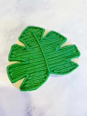 Palm leaf using heart cookie cutter