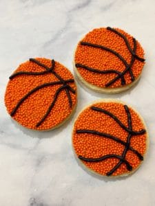 march madness food decorate basketball cookies with buttercream frosting