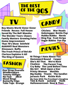90s party free printables for 90s party decorations