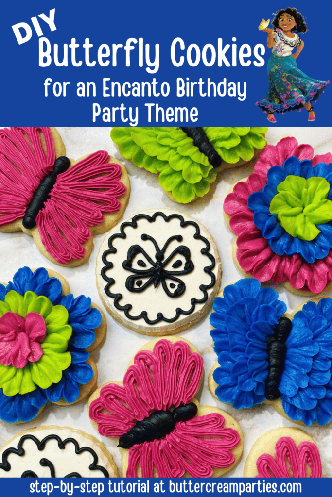 DIY Encanto Cookies for an Encanto Birthday Party Theme Butterfly Mariposa Cookies