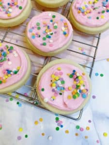 Pink Frosted Buttercream Cookie Recipe