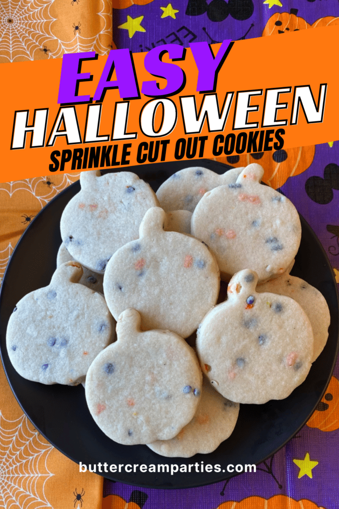 Easy Halloween sprinkle sugar cookie recipe no chill