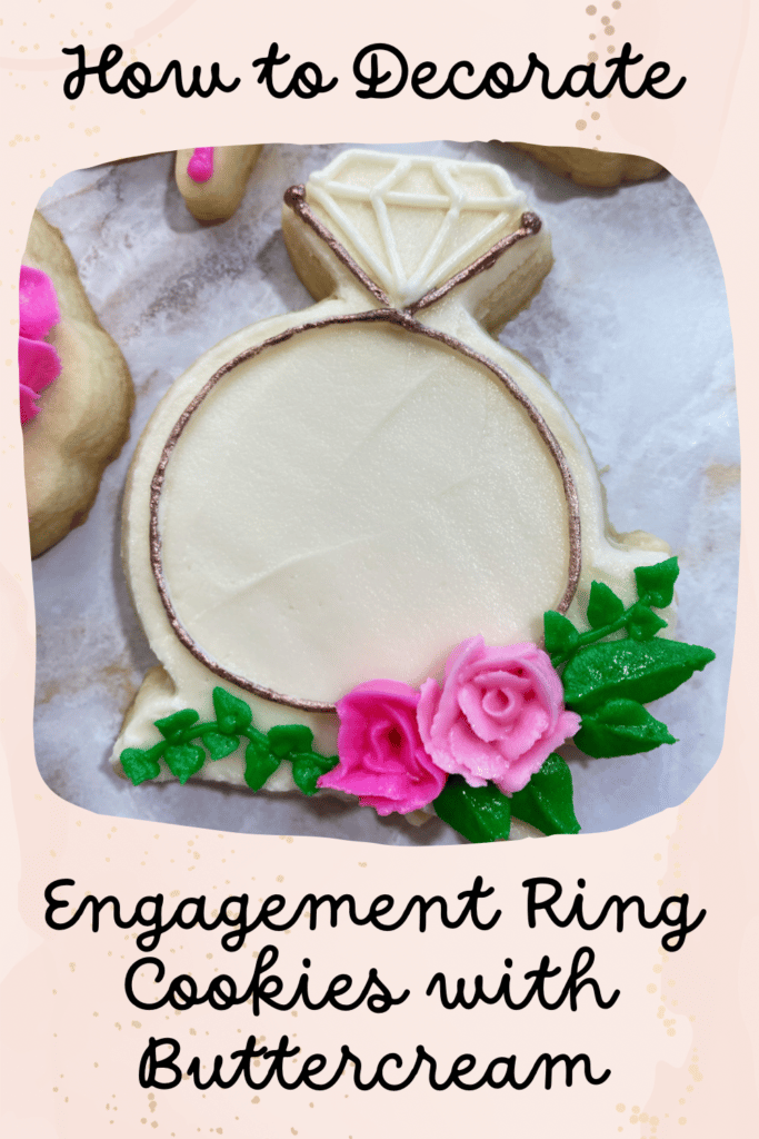 how to decorate engagement ring cookies