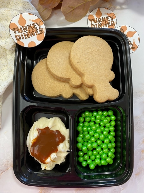 Thanksgiving TV Dinner Cookies Turkey Dinner Cookies