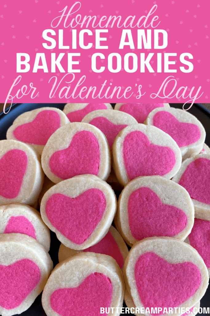 Homemade Slice and Bake Heart Cookies for Valentine's Day