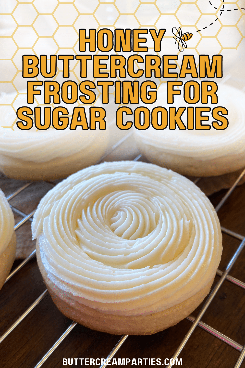 Honey Buttercream Frosting for Sugar Cookies that Crusts
