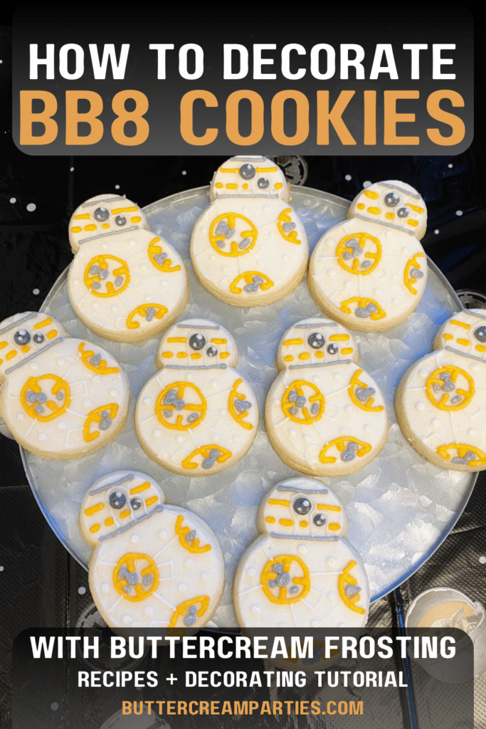 how to decorate bb8 cookies with buttercream frosting