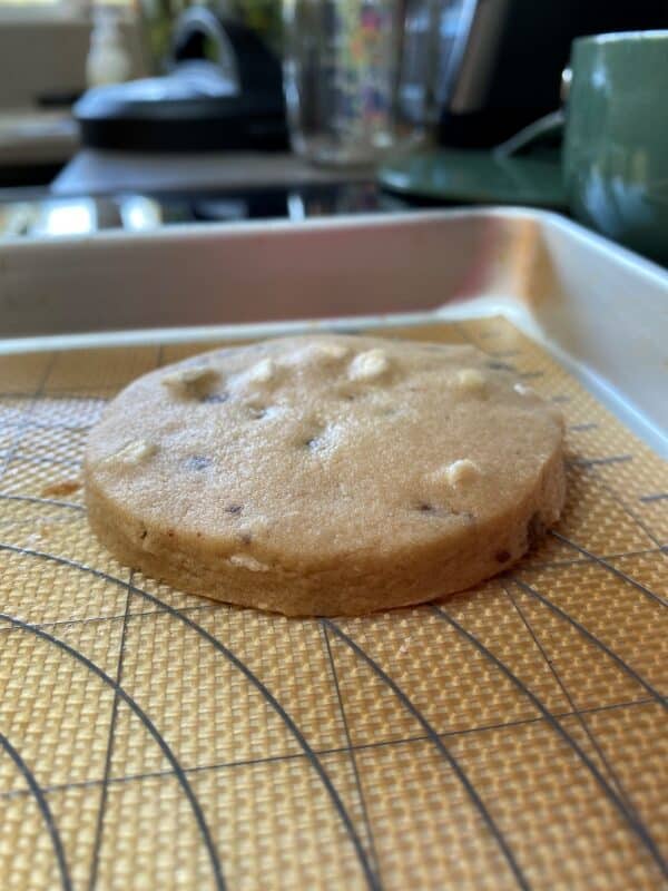 cut out smores cookie straight out of oven