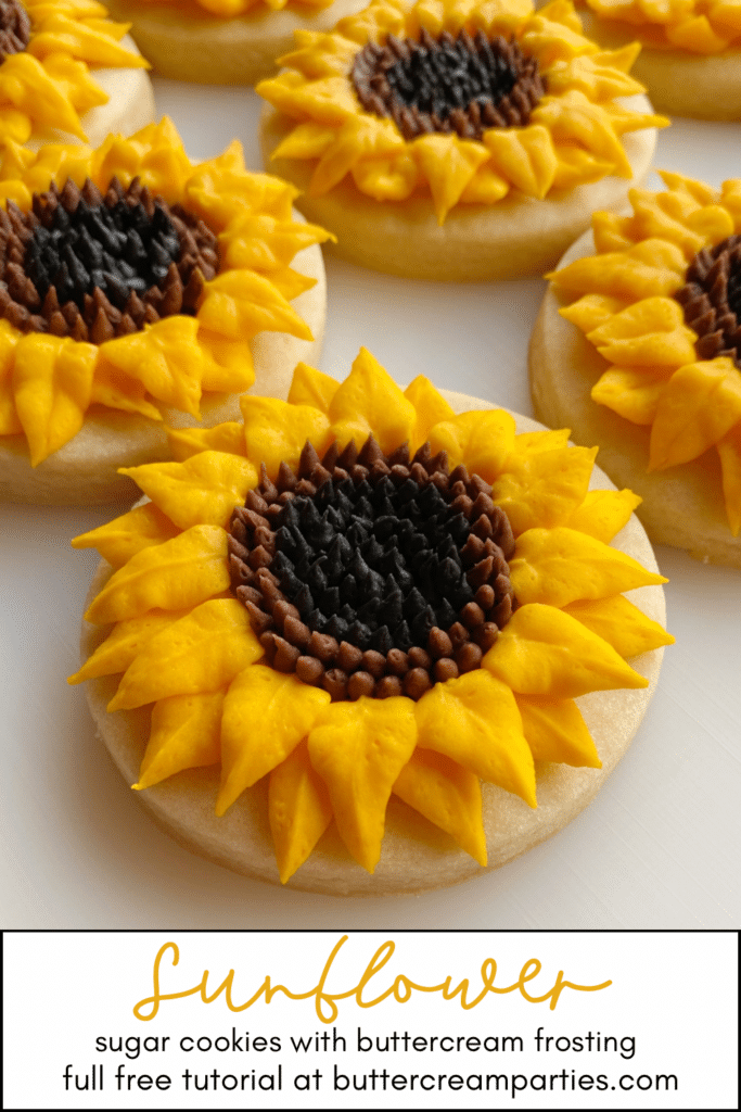 How to Decorate Buttercream Sunflower Sugar Cookies