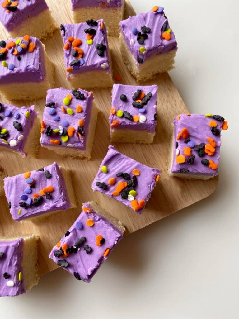 Easy and Decadent Halloween Sugar Cookie Bars