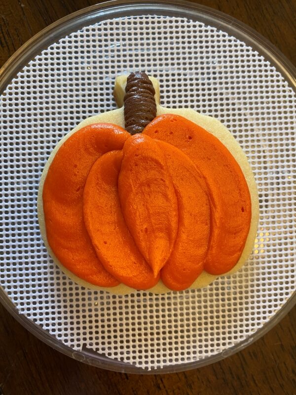 decorated pumpkin cookies