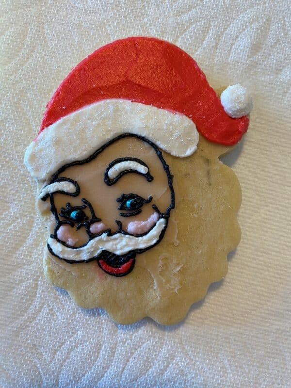 vintage santa sugar cookies