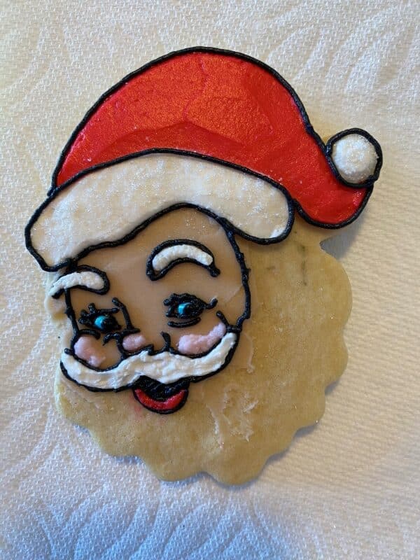 vintage santa sugar cookies