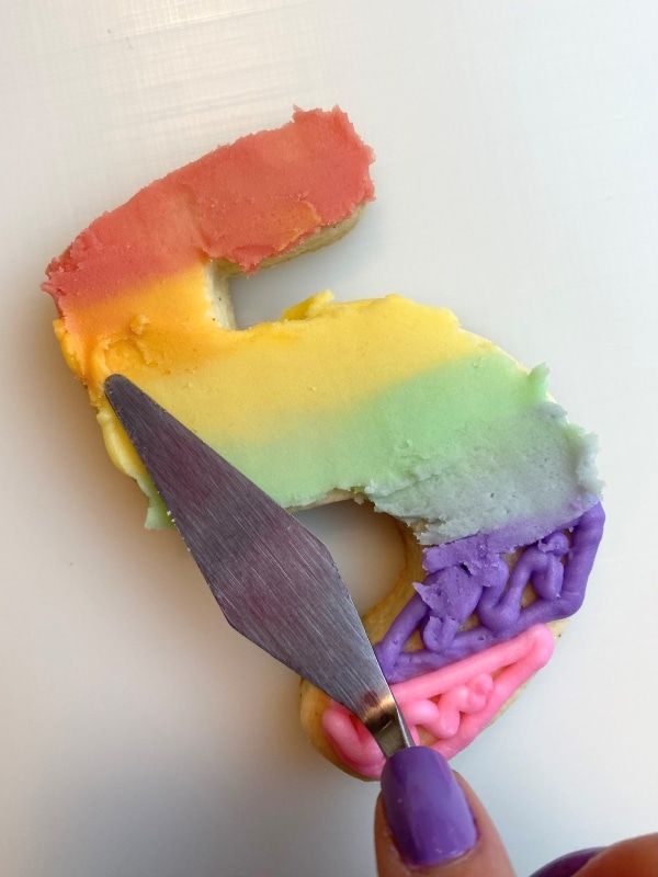 rainbow birthday cookie