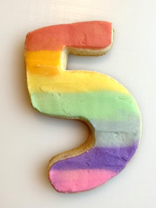rainbow birthday cookie