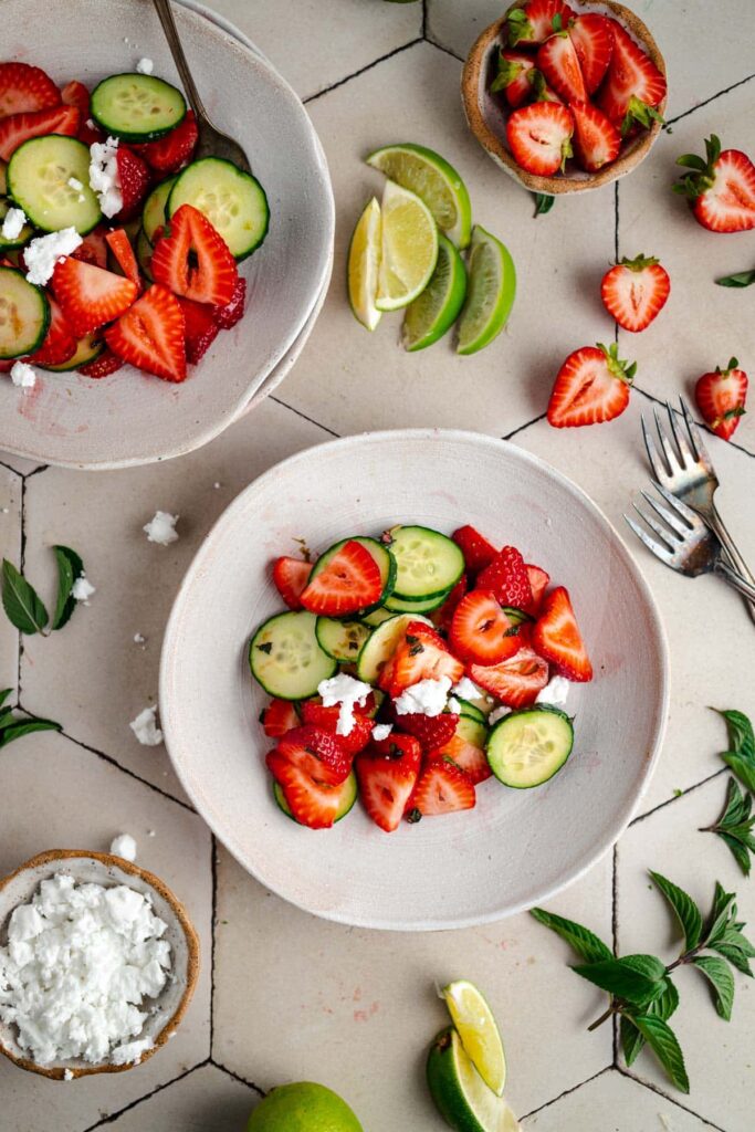 strawberry salad for a berry first birthday party food