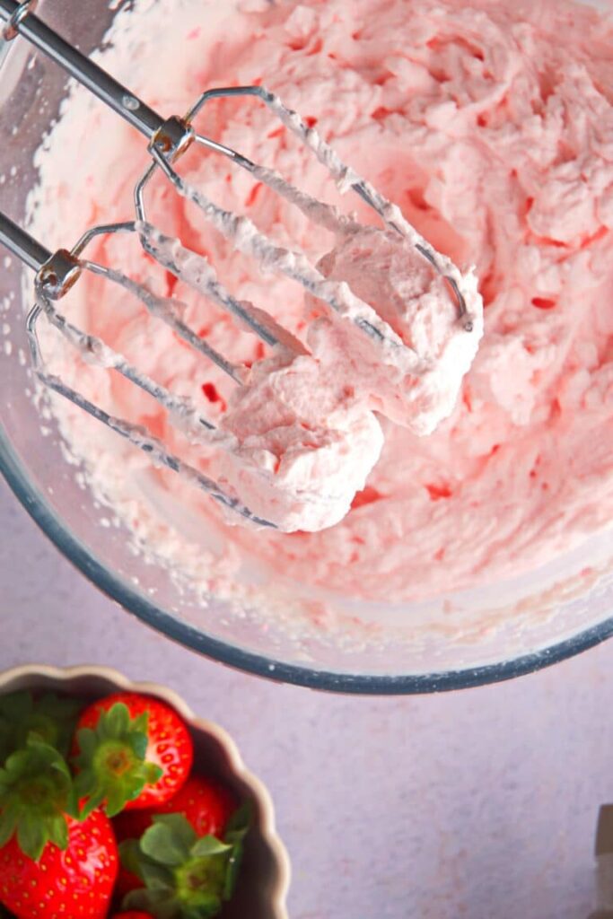 pink whipped cream for a barbie birthday party