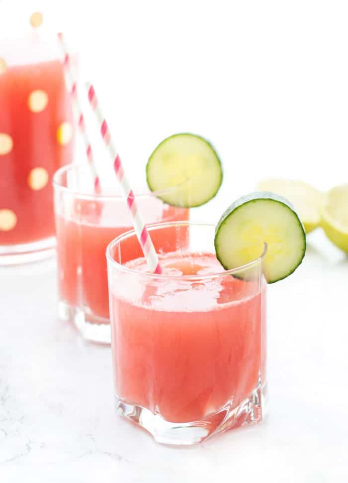 farmer's market baby shower drink ideas watermelon cucumber spritzer