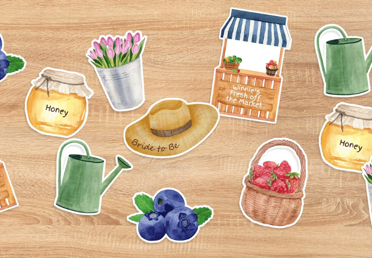 farmers market baby shower table decor