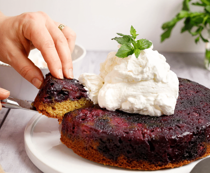 blueberry olive oil cake for a locally grown baby shower food idea