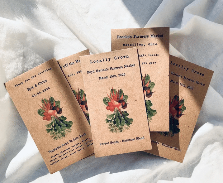 farmers market baby shower favors ideas