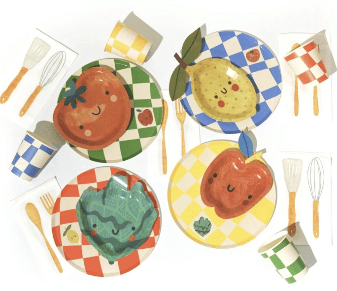 locally grown baby shower plates