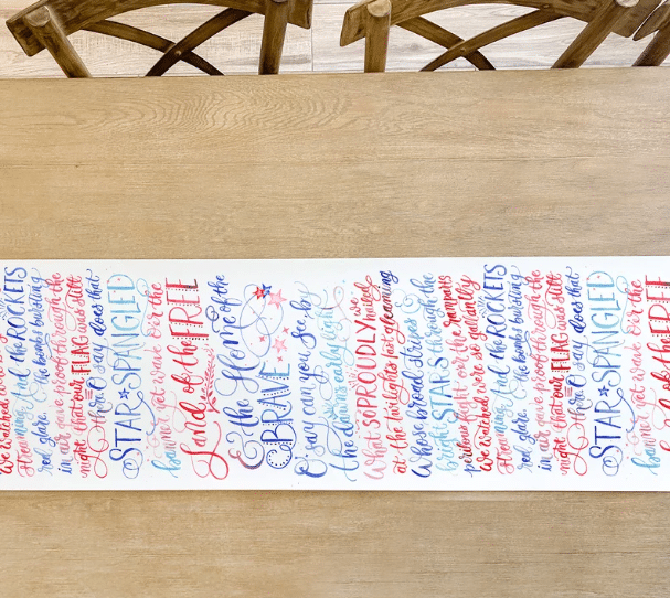 4th of july party table runner