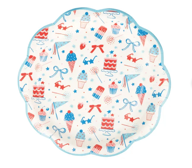 4th of july party plates girly