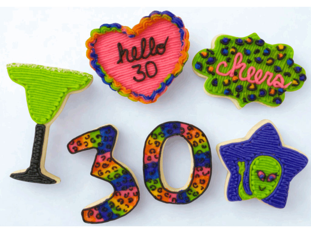 lisa frank party cookies