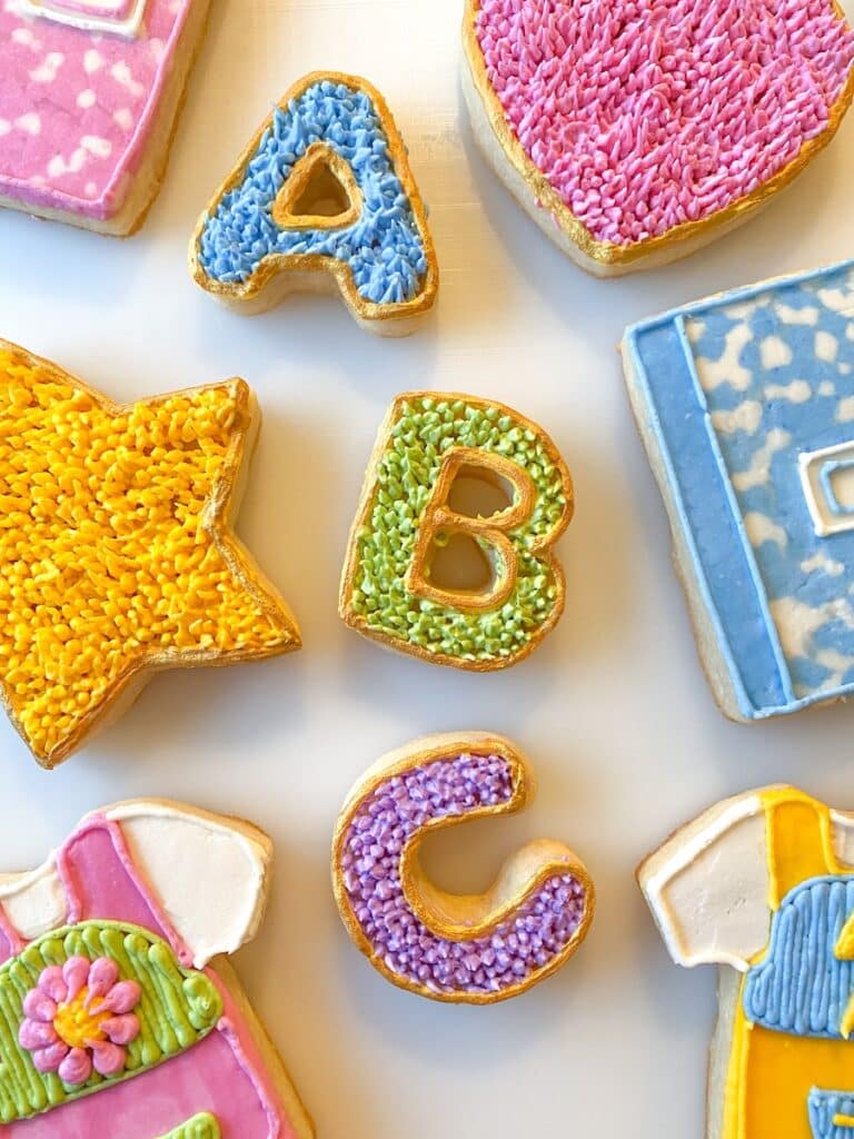 ABC back to school sugar cookies